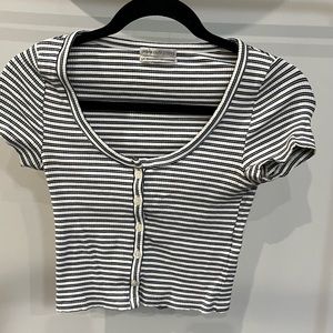American Eagle T shirt button down